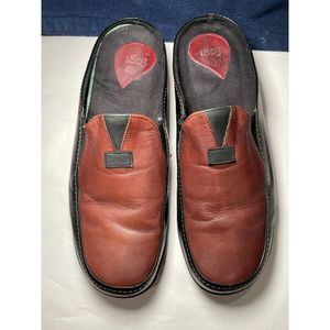 1803 Two Tone‎ Classic Leather Clog Clovis Women's Size 8